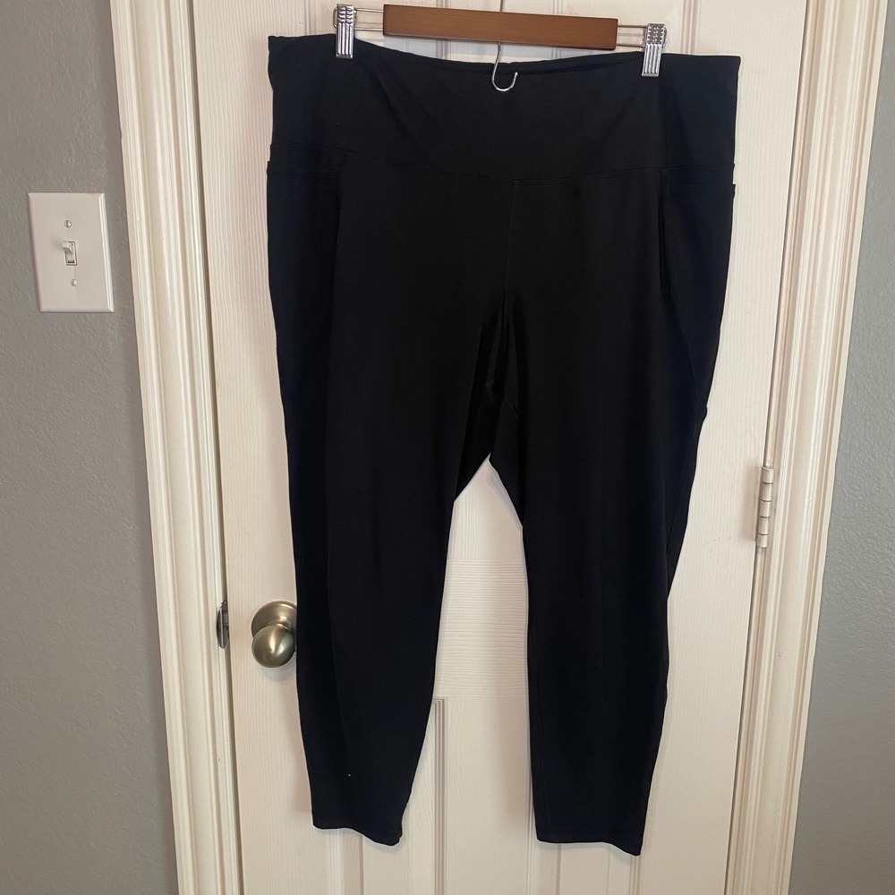 LIVI Lane Bryant Leggings Plus Size 22/24 Active Black High Waisted Yoga Pants
